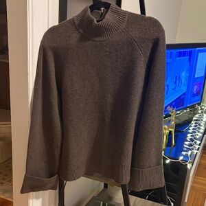 Reformation Dark Brown Garrett Cashmere Sweater